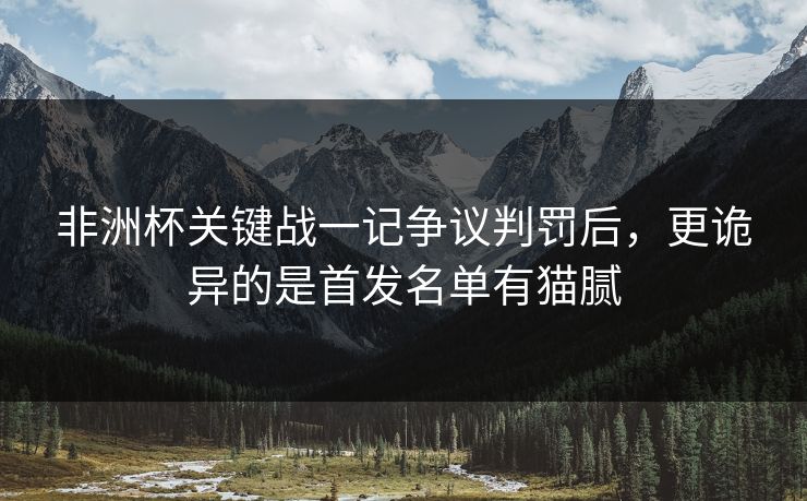 非洲杯关键战一记争议判罚后,更诡异的是首发名单有猫腻 非洲杯关键战一记争议判罚后,更诡异的是首发名单有猫腻