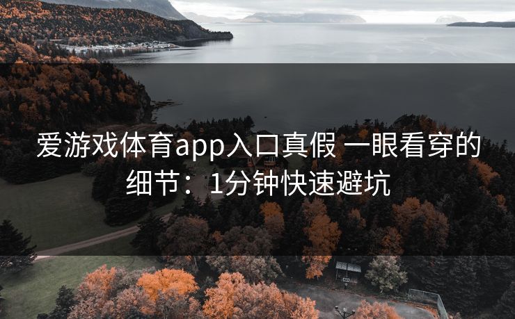 爱游戏体育app入口真假 一眼看穿的细节:1分钟快速避坑 爱游戏体育app入口真假 一眼看穿的细节:1分钟快速避坑